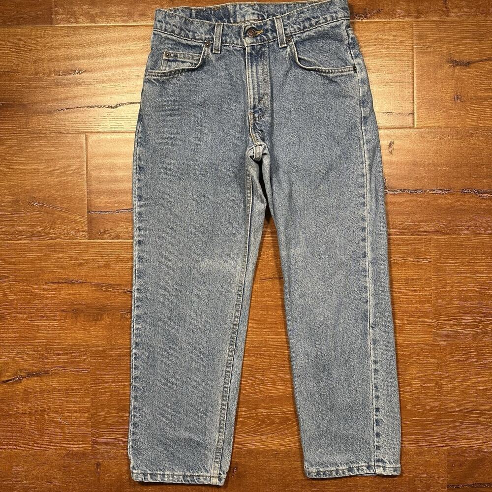 Vintage 90s Levis 560 Orange Tab Jeans Womens 29x25 Blue Light Wash Straight USA